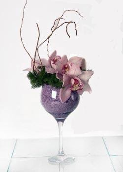  Ankara iek online iek gnderme sipari  cam ierisinde 3 adet kandil orkide